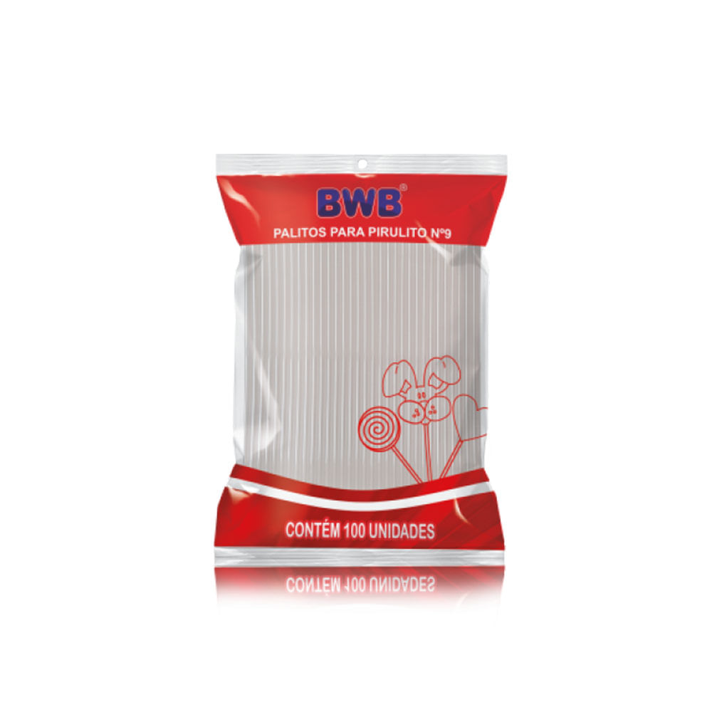 Palito para Pirulito Pequeno Cristal - 100 Unidades N°9 - BWB em Oferta na Shopee