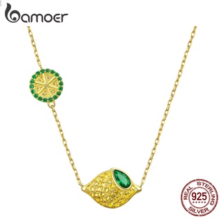 Colar Bamoer Prata 925 Versão Limão Moda Joias Para Meninas Presente