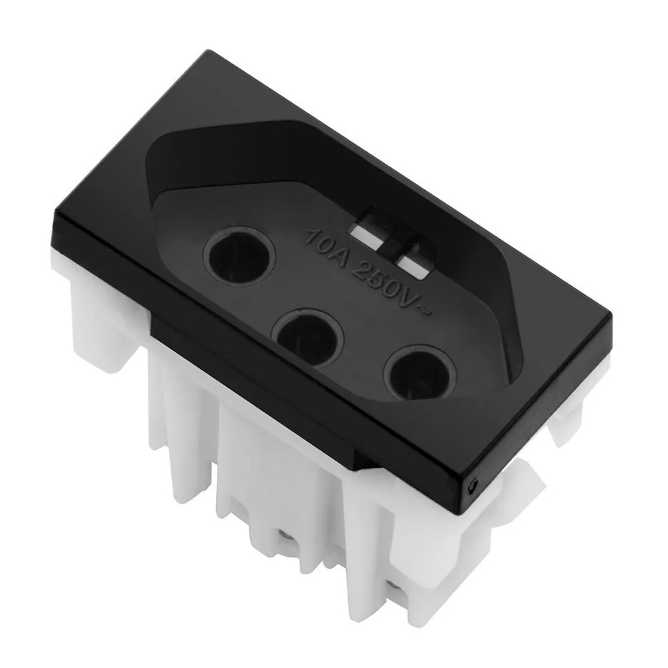 Alumbra INOVA PRO Class Módulo Tomada 10A/250V Black Piano