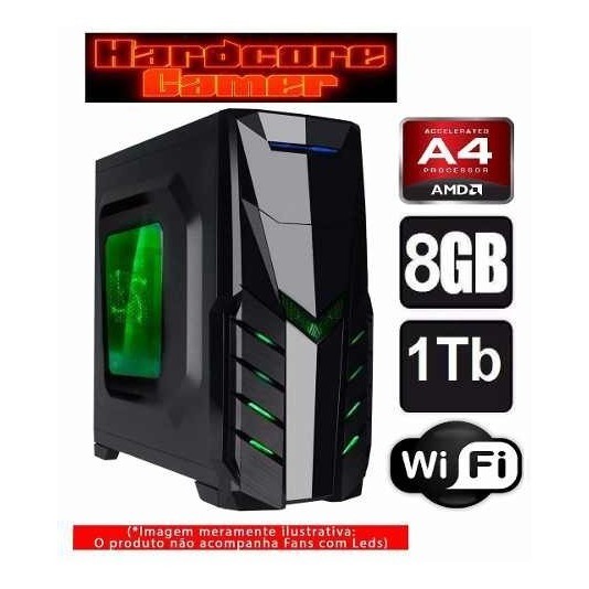Cpu Gamer Amd A4 7300/ 1tb/ 8gb/ Dvd/ Hdmi/ Kit Gamer