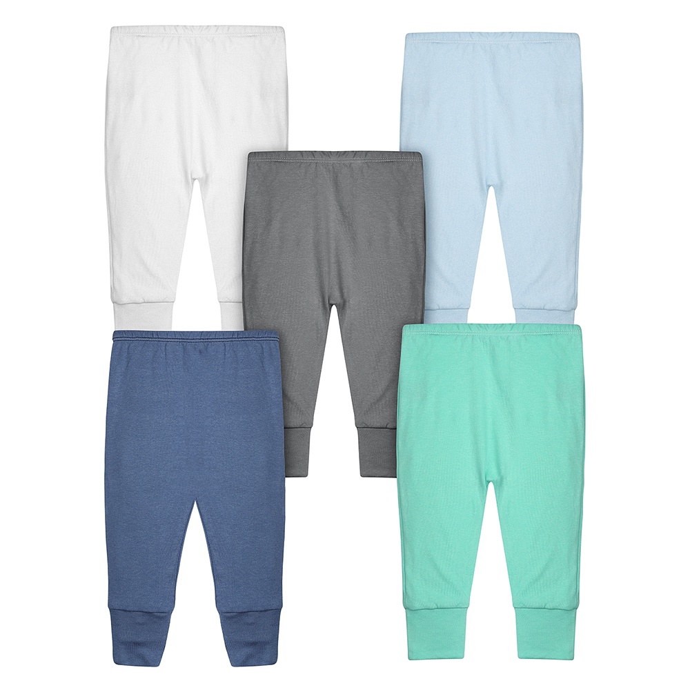 Calça Bebê Mijão Vira Pé Kit 5 Peças Masculino Roupinha de Bebê
