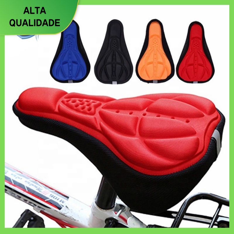 Capa para Selim em Gel Silicone Banco Almofada Forro Para Bicicleta，Almofada De Gel De Sílica Flexível Bicicleta Ciclismo