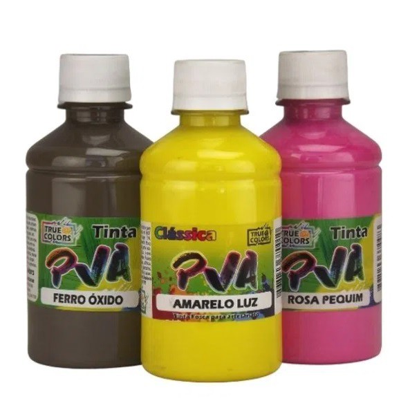 Tinta Pva Fosco Cores Escuras 250ml True Colors