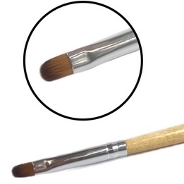 Pincel N° 6 Lingua De Gato Para Unhas De Gel - Madeira