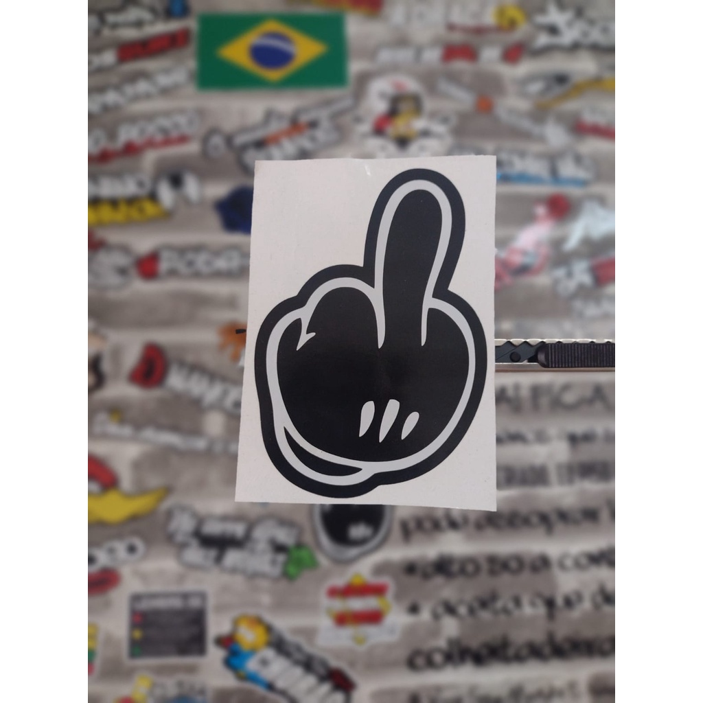 Adesivo Maozinha Pra Carro frase Moto Carro Caminhão Bike
