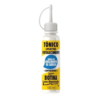Tônico Capilar Biotina Gota dourada- 100ml ou 30ml em Oferta na Shopee