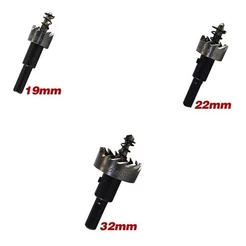 Kit 03 Brocas Serra Copo Hss Fura Metal Ferro Jogo 19 25 32