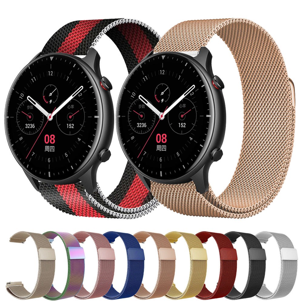 Pulseira De Aço Inoxidável De 22 Mm Para Huami Amazfit GTR 4 3 Pro GTR2 / Balance 2 / Cheetah Pro / Pace / GTR 47mm