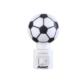 Luz Noturna Futebol Bola Infantil Personagens Led Abajur Tomada 1w Amarela Avant