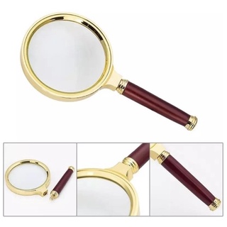 Lupa de luxo dourada para leitura 70mm RF