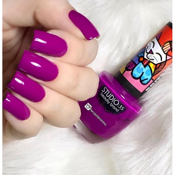 Esmalte Roxo Studio 35 Colecao Romero Britto #GatoQueMia 9mL | Shopee ...