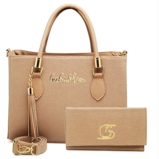 Bolsa média tote feminina transversal Tradicional GS + Carteira**Moda Feminina