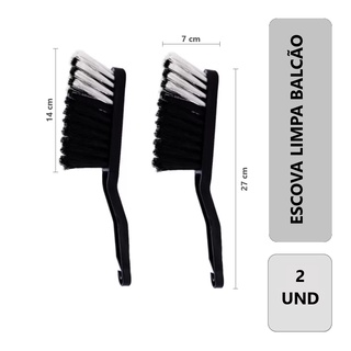 Kit - 2 Escova Vassourinha Espanador De Pó Limpa Balcão - Nylon