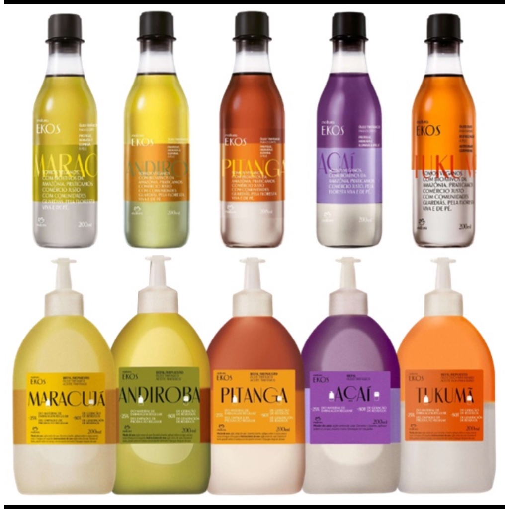 Óleo Trifásico Natura Ekos Maracujá/Andiroba/Pitanga/Açaí, 100 ou 200ml