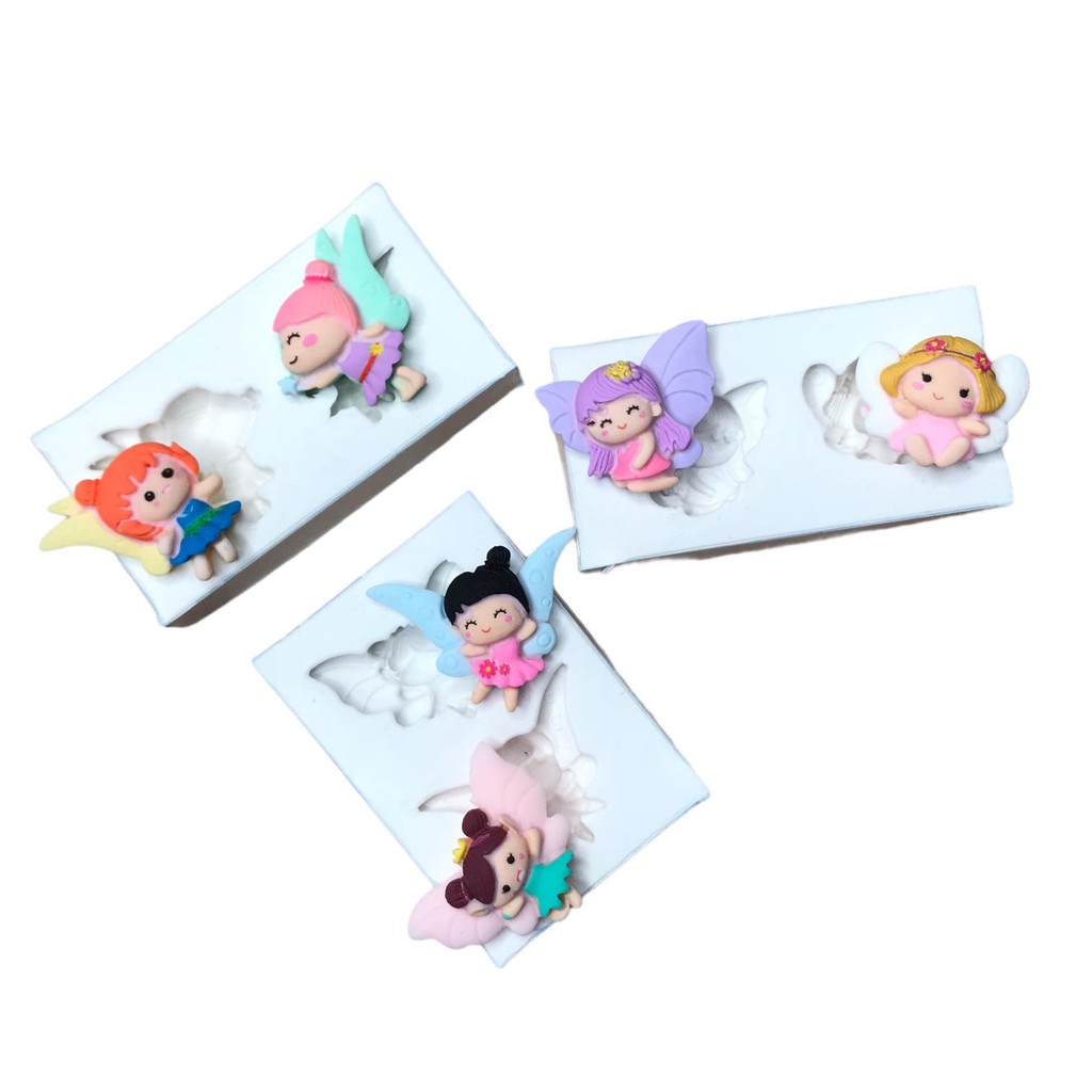 Molde De Silicone Kit Fadas Cute Molde Para Confeitaria Molde Para Biscuit 1414