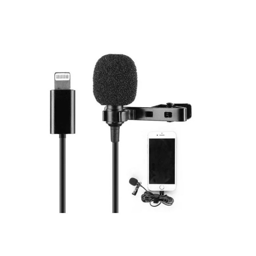 Microfone Para iPhone De Lapela Lightning Tipo Boya para