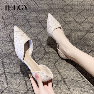 IELGY Sapato De Salto Alto Bico Fino Moda Com Ponta Média