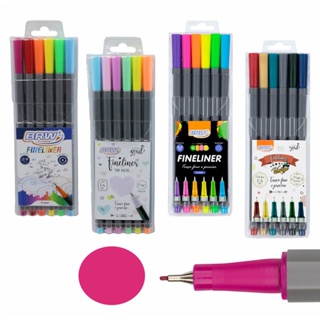 Caneta  Fineliner 0.4mm BRW  6 Cores em Oferta na Shopee