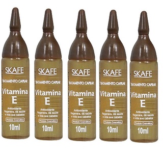 Kit 5 Ampolas de Trat Skafe Capilar Vitamina E 10ml