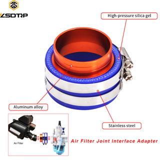 ZSDTRP Universal 37mm 42mm 45mm 50mm Coletor De Admissão Do Carburador Da Motocicleta Filtro De Ar CNC Adaptador De Interface Junta De Alumínio em Oferta na Shopee