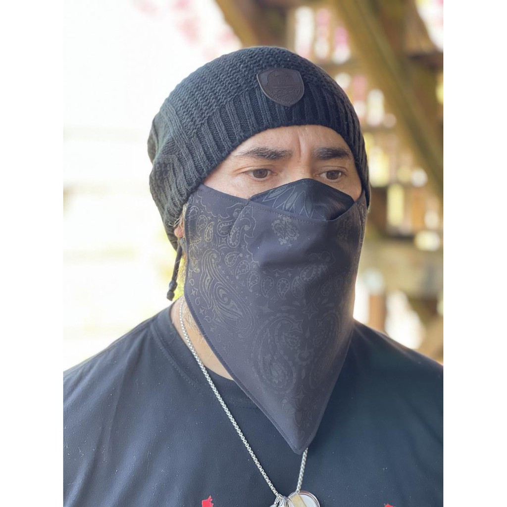 Máscara masculina para proteção da barba modelo 3D duplo tecido de