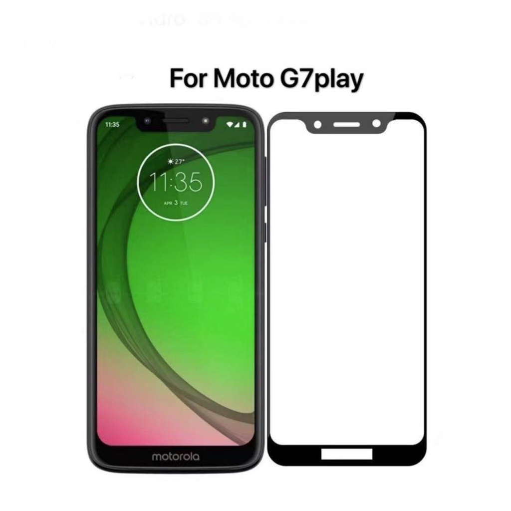 Película De Vidro Temperado 3D 9H Para Motorola G7 Play Full Cover - Envio imediato