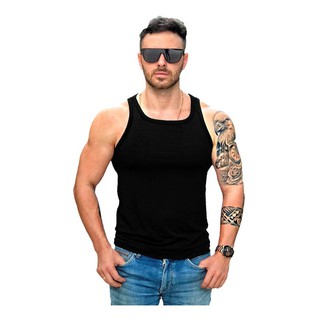 Camiseta Regata Masculina Tank Viscose Com Elastano