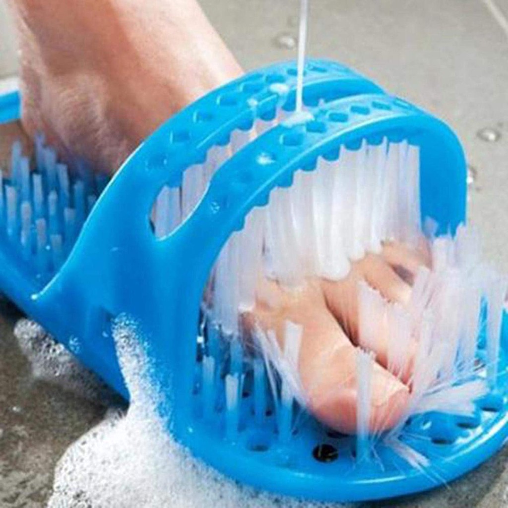 Chinelo Escova Lavar Massagear Pés Banho Pedra Pomes