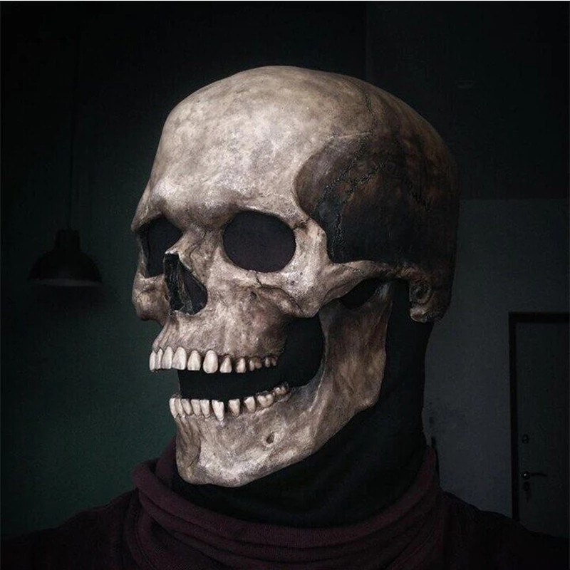 Máscara De Halloween Cosplay Esqueleto Assustadora Para Adultos — imagem 2 de 2