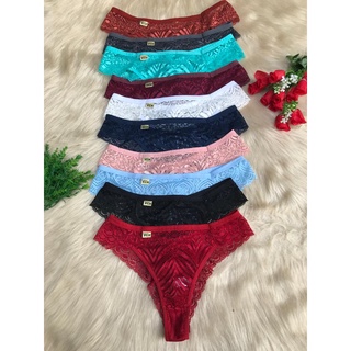 kit 5 Calcinhas tangas plus size ViDa Store lingerie feminina sexy lisa em renda sensual ATACADO