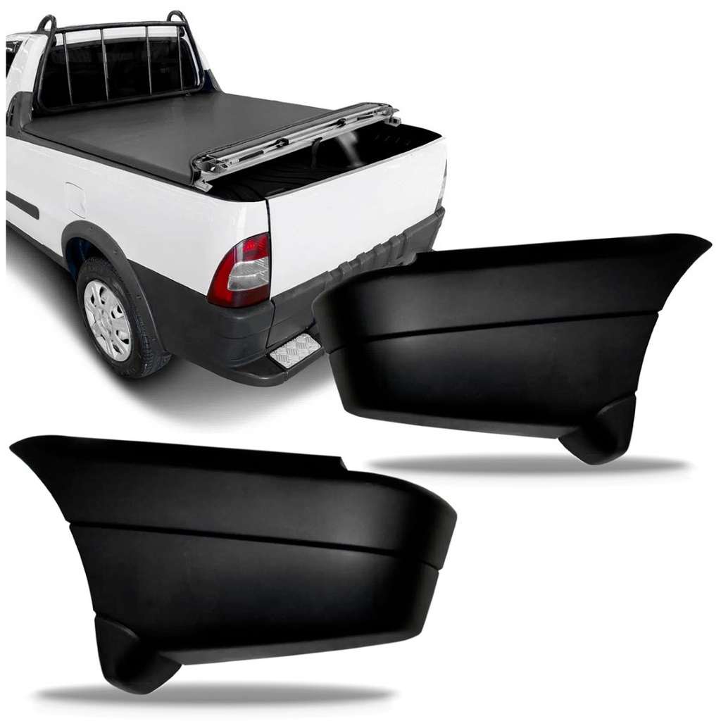 Ponteira Parachoque Traseiro Strada 1996 a 2007 Texturizada em Oferta na Shopee