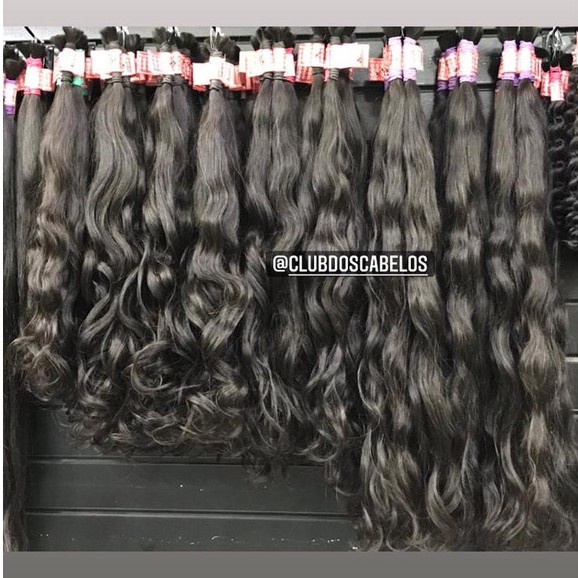 Cabelo Humano Ondulado Para seu Mega Hair - 50 Gramas - Castanho - Envio Imediato Cabelo 100% Humano - Cabelo Indiano