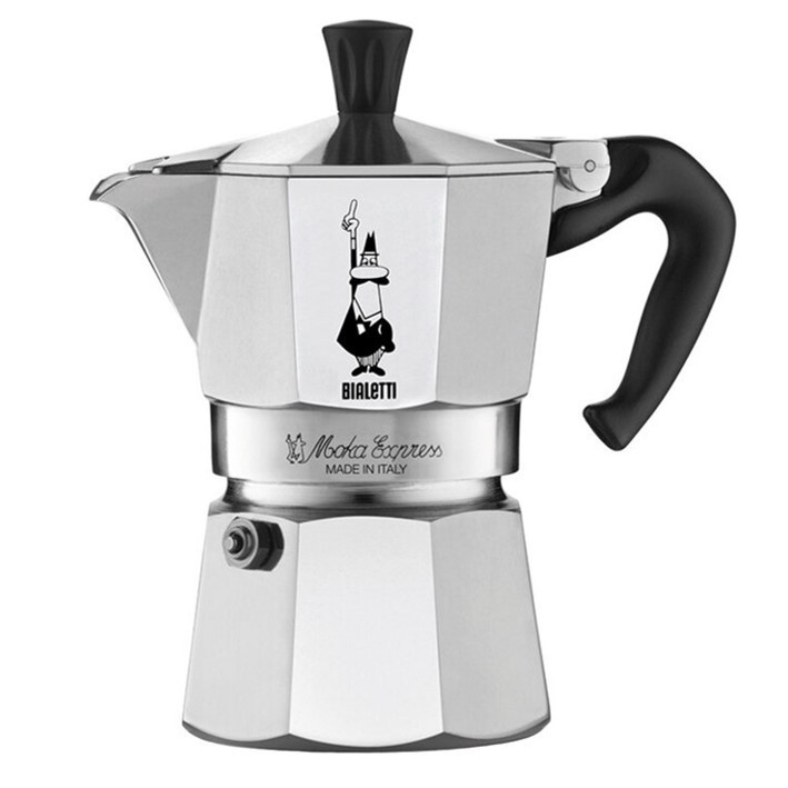 Bialetti Express Moka pot , 1/2/6 Xícaras , Alumínio Prata/Cafeteira espresso Chaleira Café Italiano Real/De Seul , Coreia , De , Máquina Expresso , Despeje Sobre