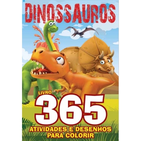 Dinossauros Livro 365 Atividades e Desenhos para Colorir em Oferta na Shopee