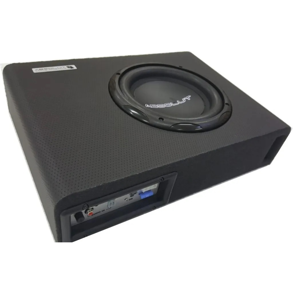 Caixa De Som Amplificada Automotiva Slim Subwoofer 8 Polegadas 200w Rms + Módulo Integrado