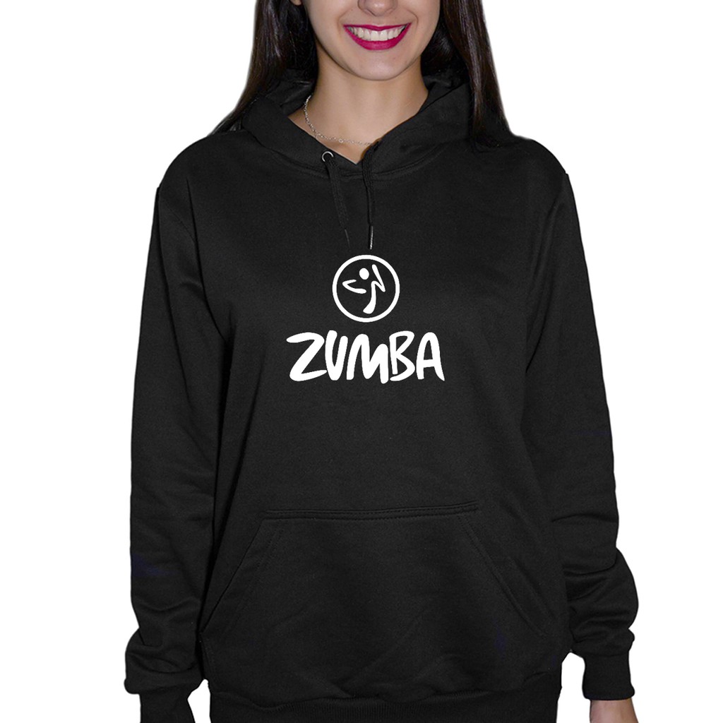 Blusa Moletom Canguru Feminina Zumba Dança Casaco De Frio Com Capuz Academia