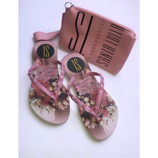 Chinelo Feminino Slim Estampado + Bolsa de Mão PROMOÇÃO
