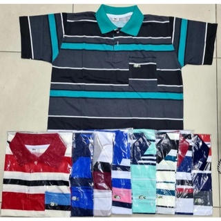 Kit 03 Camisa Gola Polo Listrada Com Bolso 100% Algodão