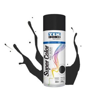 Tinta Spray Preto Fosco Tekbond 350ml - 250g em Oferta na Shopee