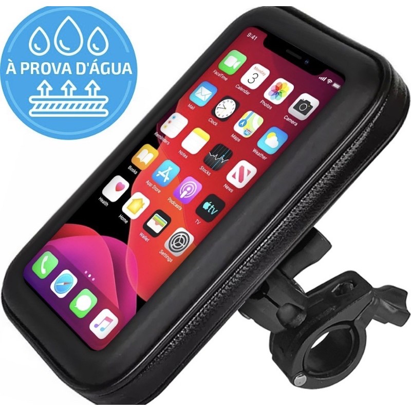 Suporte Capa Celular Gps Moto Bicicleta 360º Prova D' Água  Prático -Envio Rapido