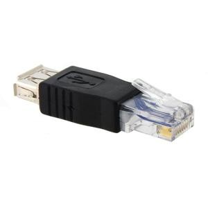 Adaptador USB A Fêmea P/ Adaptador RJ45 Macho