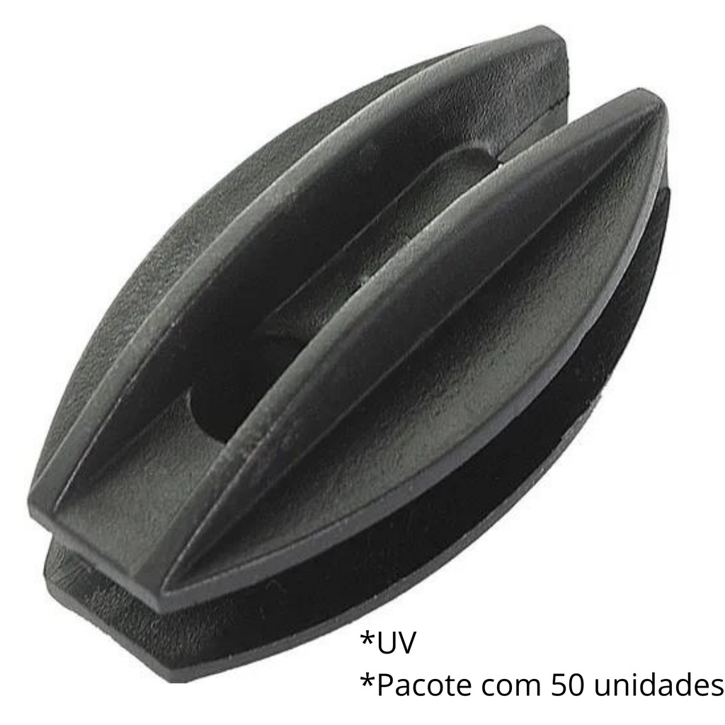 Isolador de Canto Tipo Castanha Pampeano Para Cerca Eletrica Rural Industrial Pacote com 50 Un.