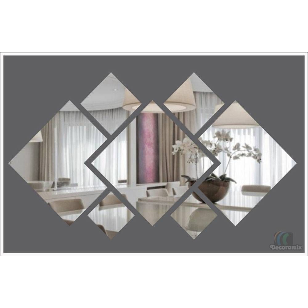 Espelho Decorativo Acrílico 90x45 cm 7 pçs 1013 Promoção em Oferta na Shopee