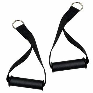 Puxador Estribo Manopla Pegada Emborrachada Crossover Nylon Corda Academia Máquina Força Resistência PAR Biceps Halter Triceps
