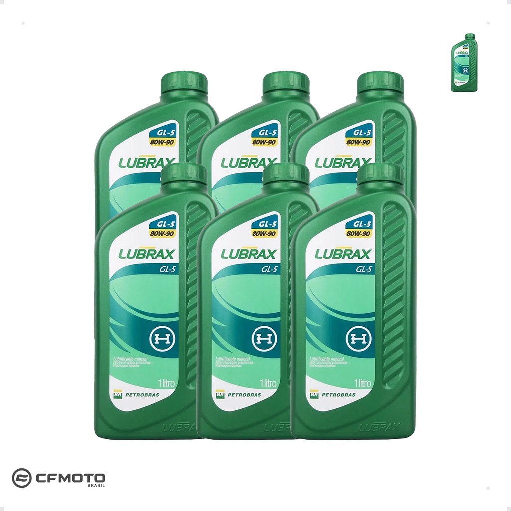 Óleo Lubrax 80w90 Transmissão Quadri CFMoto 1 Litro Kit C/6