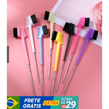 Escova Baby Hair Dupla Face com Cabo de Aço 3 EM 1