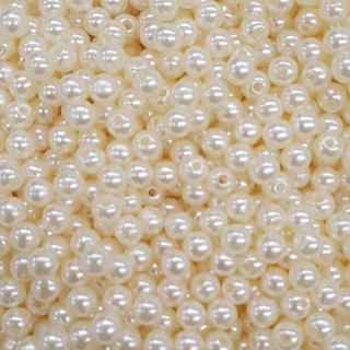 1000aprox. Perolas 6mm, cor Perola, com furo em Oferta na Shopee