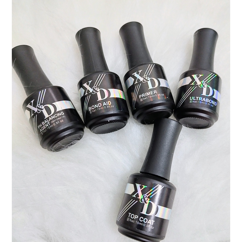 Kit gel X&D Para Unhas Gel 15ml Top Coat/Bond Aid/Ph Balancing Agent/Primer/ultrabond