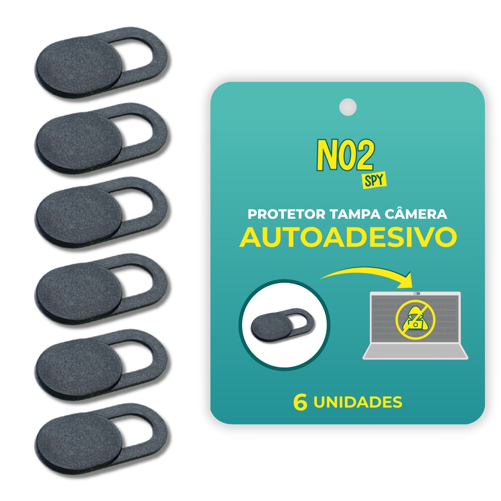 Tampa Câmera Webcam Cover Kit 6 Unidades Original NO2SPY Ultrafino Autoadesivo Proteção de Privacidade Universal Notebook Tablet