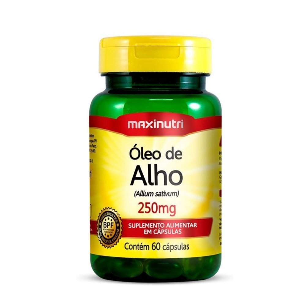 Óleo de Alho 250mg 60 cápsulas - MaxiNutri